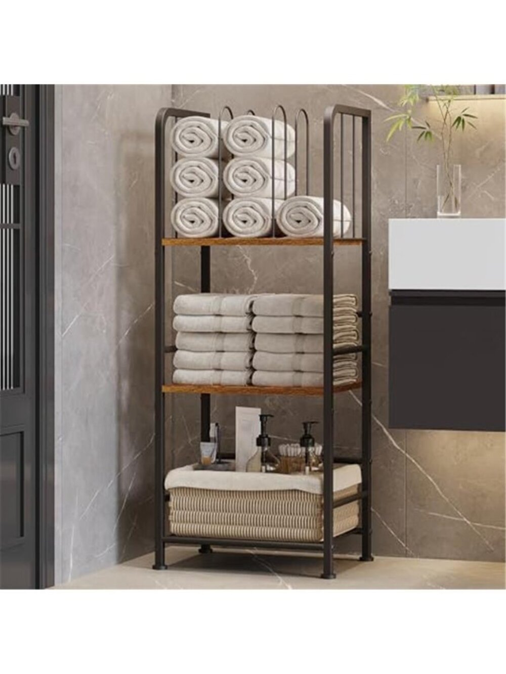 3-Tier Freestanding Towel Racks for Bathroom, Towel Rack Stand